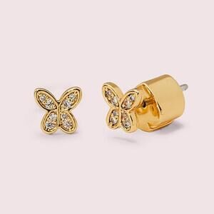 Kate Spade In a Flutter Pave Mini Stud Earrings Butterfly
